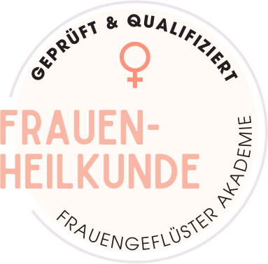 Siegel der Frauengeflüster Akademie - Frauenheilkunde, geprüft & Qualifiziert
